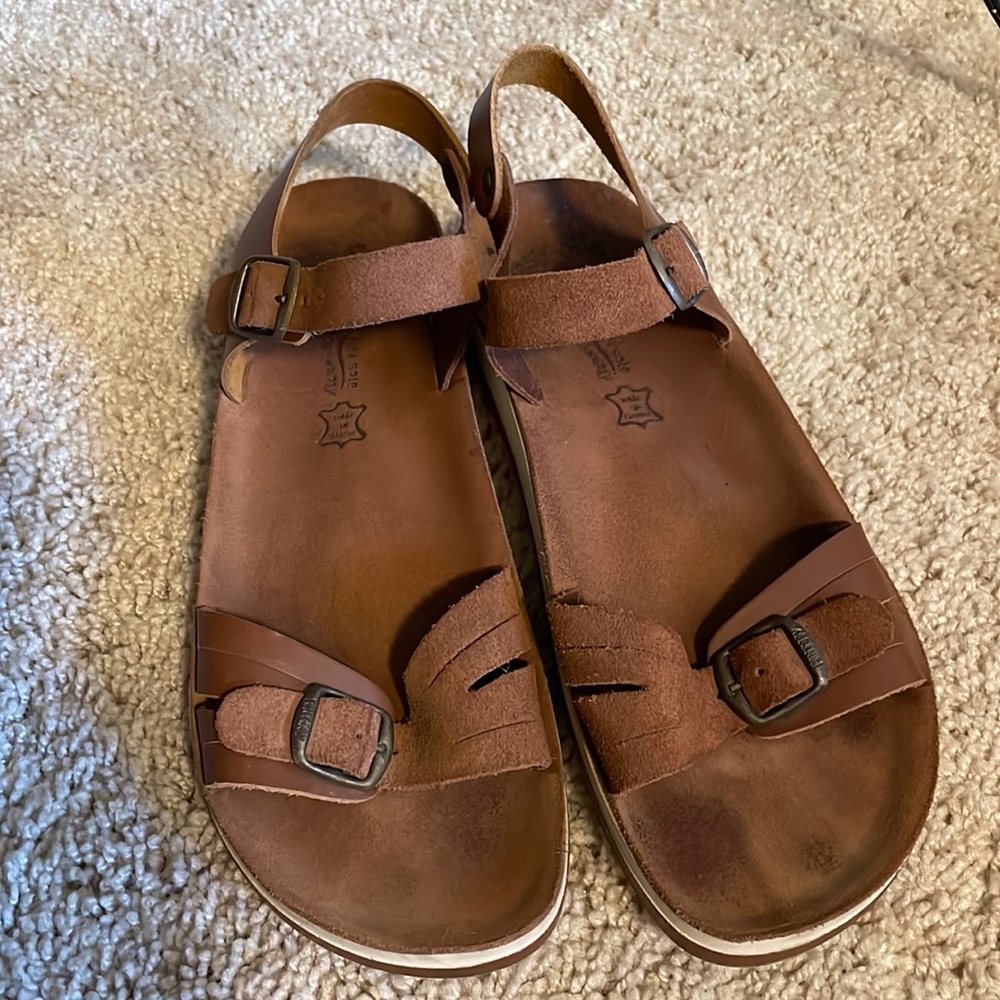 Brown leather sandals